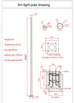 6M Solar Street Light Pole Cone Pole Specications.pdf 6M Solar Street Light Pole Cone Pole Specications.pdf