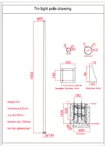 7M Solar Street Light Pole Cone Pole Specications.pdf 7M Solar Street Light Pole Cone Pole Specications.pdf
